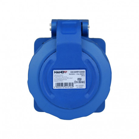 Hand Pro veekindel üheosaline süvistatav pistikupesa 16A IP68