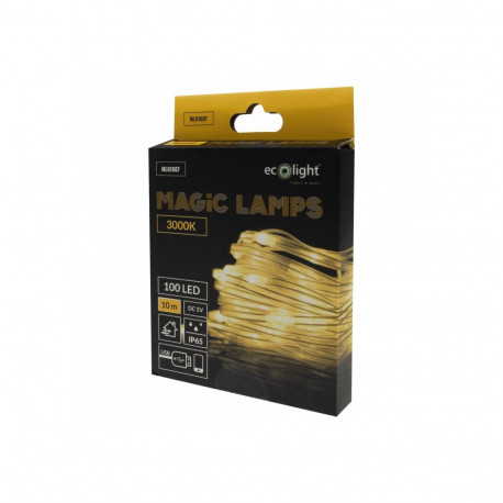 Magiczne lampki 100 led 3000k 10m dc5v