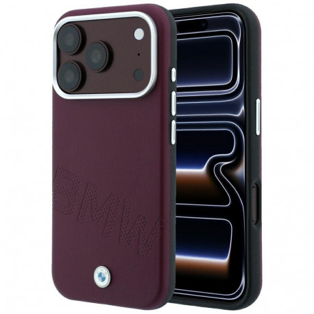 BMW case for IPHONE 18 Pro Max/17 Pro Max compatible with MagSafe (Sign Inclined Deboss Letters) bur