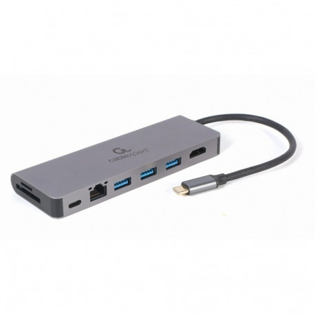 Gembird mitme pordiga adapter A-CM-COMBO5-05 USB Type-C 5-ühes (jaotur + HDMI + PD + kaardilugeja + 