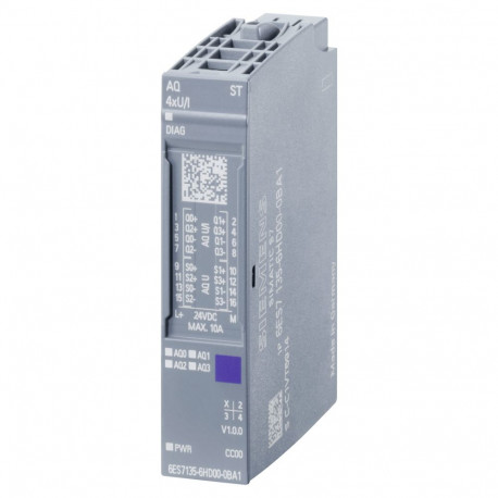 Siemens analoogväljundmoodul 6ES71356HD000BA1 SIMATIC ET 200SP AQ 4XU/I Stand.