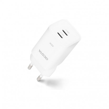 "N Dicota 2-port GaN Wall Charger (45W) EU white"