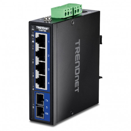 TRENDnet gigabit-lüliti TI-G51SC 5-pordine tööstuslik DIN-liistule paigaldatav MM SC-pordiga