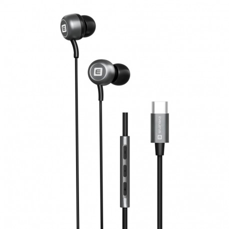 Evelatus Crystal Clear Audio headphones with Type-C with microphone Black