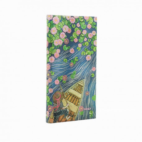 Raamatkalender 2027 Paperblanks Lotus River Slim nädal horisontaalne