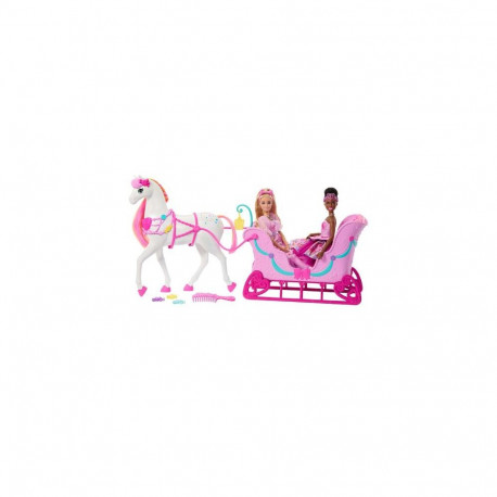 Barbie in the Nutcracker Land of Sweets Horse & Sled with Colorful Scented Hair and Candy-Scente