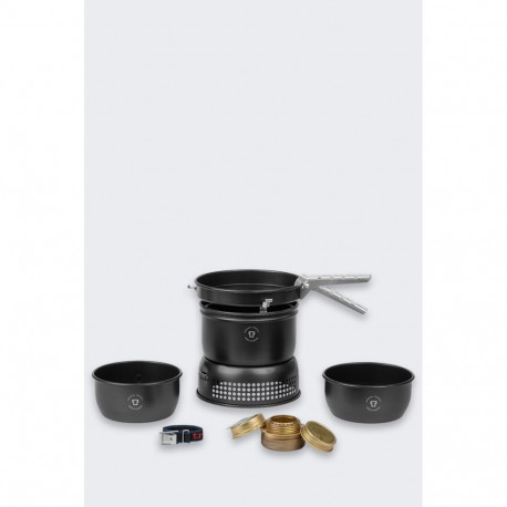 Camping set with alcohol stove Trangia Stove 37-5 UL/BL, black