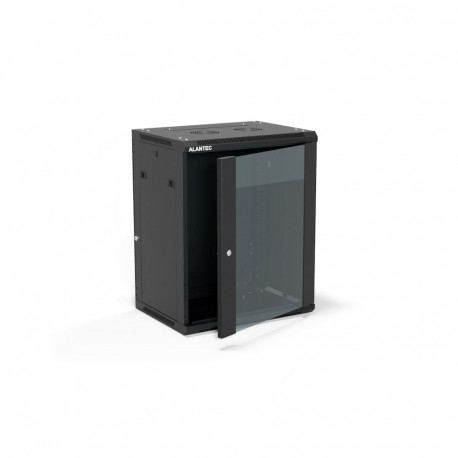 ALANTEC 19" seinakapp 15U 600x450 (kaheosaline variant), ühe tiivaga klaasuks, eemaldatav täiskate t
