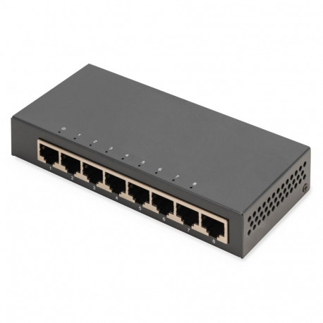 Digitus Gigabit-võrgulüliti 8-pordiline, lauaarvutile, haldamata, metallkorpusega