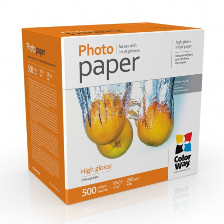 ColorWay High Glossy Photo Paper, 230g/m, 10x15, 500pcs.