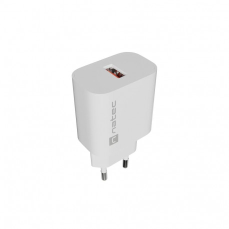 Natec Ribera USB Charger 1X USB-A 18W, White