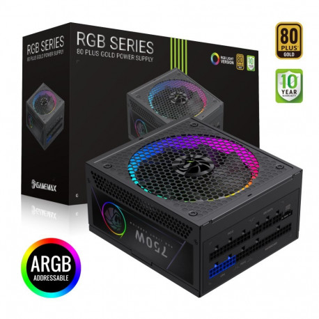 gamemax PSU | RGB 750G | 750 W | Gold | Full Modular