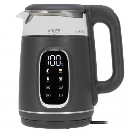 Adler Kettle with LED Display | AD 1305 | Electric | 2200 W | 1.7 L | Plastic | 360 rotational base 