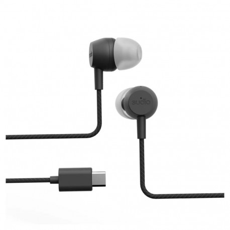 SUDIO V3 Pro Wired Earbuds, Onyx Black