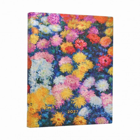 Raamatkalender 2027 Paperblanks Monet’s Chrysanthemums Ultra päev