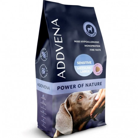ADDVENA kuiv koeratoit Power of Nature Adult Sensitive Medium/Large Mono Lamb, 10kg