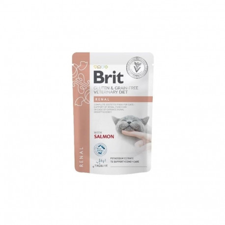 BRIT märg kassitoit VD Renal kotikeses 12x85g