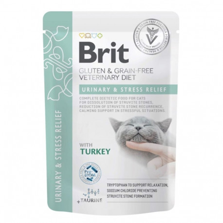 BRIT märg kassitoit kuseteede ja stressi leevenduseks, 12x85g