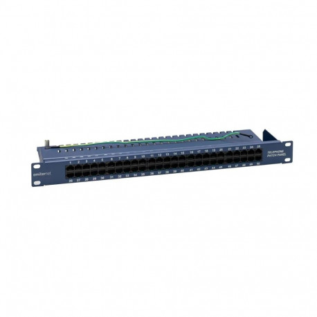 EMITERNET 19" telefonipaneel/ISDN 50XRJ45 (1U) FN/TEL/FA850KT5084BK, sinine