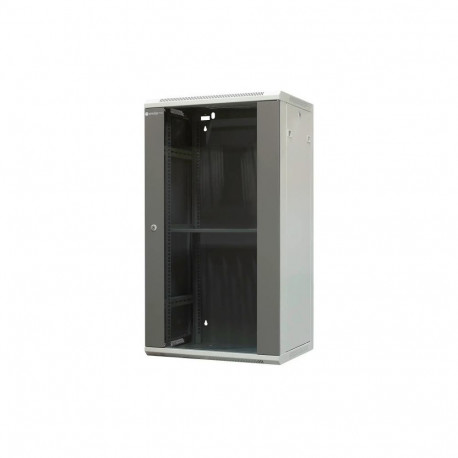 EMITERNET Separate hanging cabinet 19" 22U, sheet metal/glass doors, 600×450×1083mm width/depth/heig