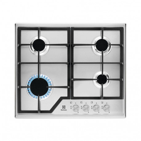 Electrolux gaasipliidiplaat KGS6426SX 59cm integreeritav 4 põletiga, roostevabast terasest