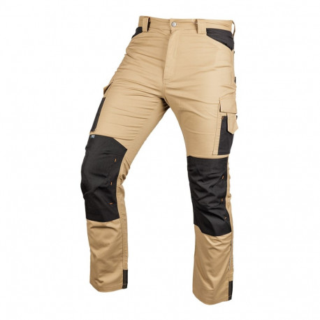 Mix&Match tööpüksid Canvas, Cordura tugevdustega, beež-mustad, suurus XXL