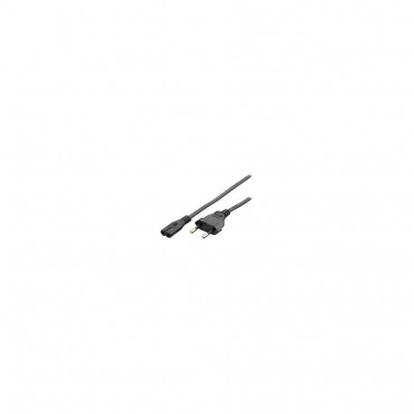 "Equip IEC-Stromkabel 2pol Euro -> C7 Bu 1.8m schwarz Polybeutel"