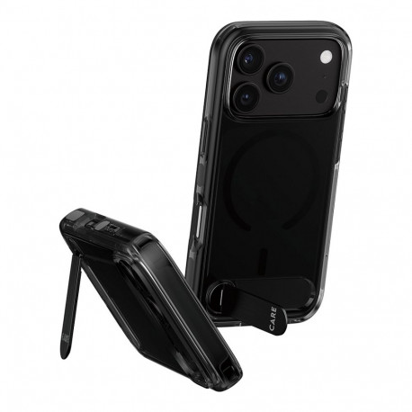 CARE by PanzerGlass tugijalaga ümbris iPhone 17 Pro MagSafe, suitsune must