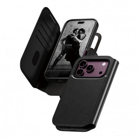 CARE™ by PanzerGlass® rahakotiümbris Tango 2-in-1 MagSafe'iga iPhone 18 Pro | 17 Pro, must