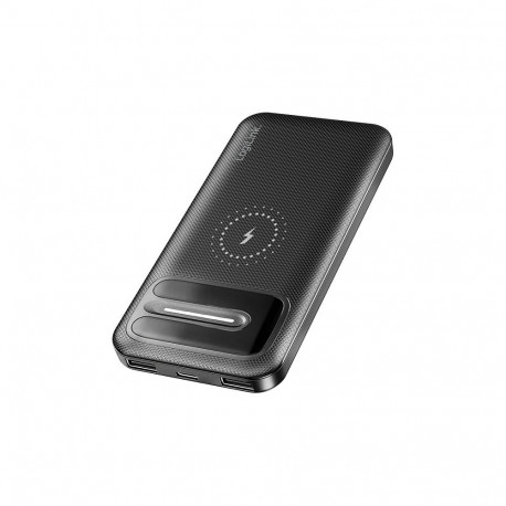 "Logilink Mobile Power Bank, LiPo, 10.000 mAh, wireless charging, black"