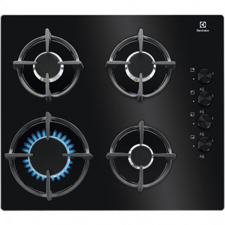 Electrolux gaasipliidiplaat KGG6407K integreeritav 60cm 4 keedualaga, must