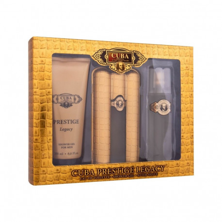Cuba Prestige Legacy Eau de Toilette (90ml) (EDT 90 ml + Shower Gel 200 ml + After Shave Lotion 100 
