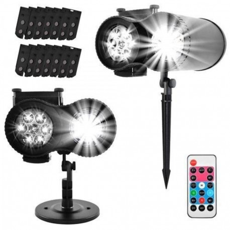 LED outdoor projector with remote control | 12 slides | Decorative Outdoor Projector with LED Light