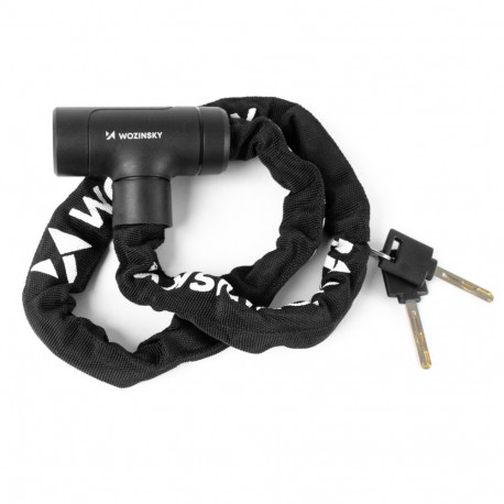 Wozinsky Wozinsky WZR-K2 Keyed Chain Bicycle Lock - Black