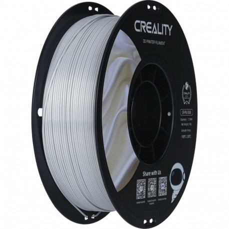 CR-Silk PLA 3D-filament 1kg 1,75mm rullil, hõbedane