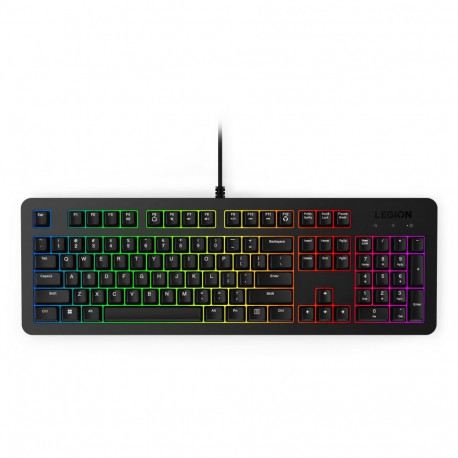 Keyboard - Lenovo K310 Wired Gaming Keyboard RGB LED Backlit Black
