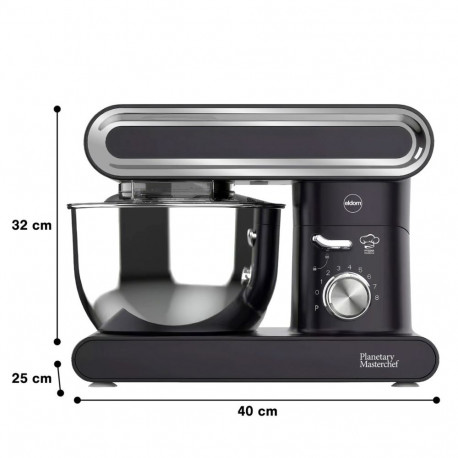 Stand Mixer - ELDOM WRK1400 1400 W 6.2 L 8 Speeds Black