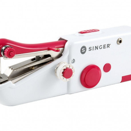 SINGER Stitch Sew Quick Mini mehaaniline õmblusmasin AA patarei valge
