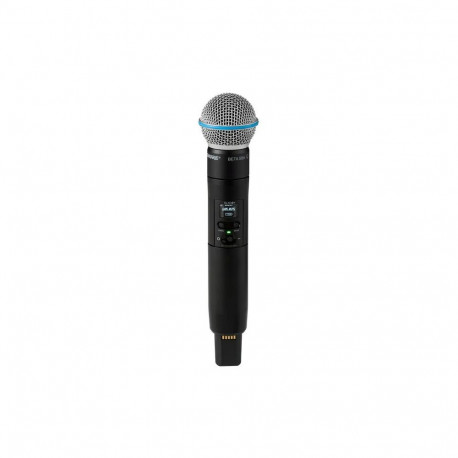 Shure käeshoitav saatja SLXD2+/B58=-G65 koos Beta® 58A kapsliga (470–606 MHz)
