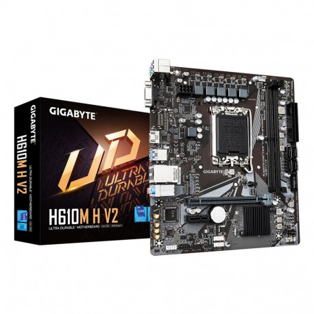 GIGABYTE emaplaat H610M H V2, toetab Intel Core 14. põlvkonna protsessoreid, 4+1+1 hübriidne digitaa