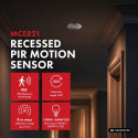 PIR motion sensor flush -mount MCE821
