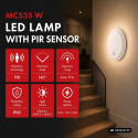 LED-lamp MCE535 W PIR-liikumisanduriga