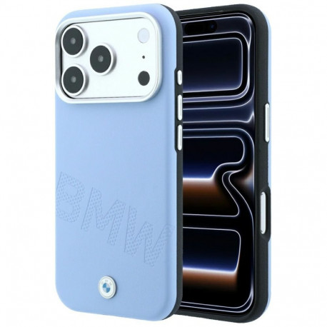 BMW BMW Sign Inclined Deboss Letters MagSafe Case for iPhone 17 Pro / 18 Pro - Blue