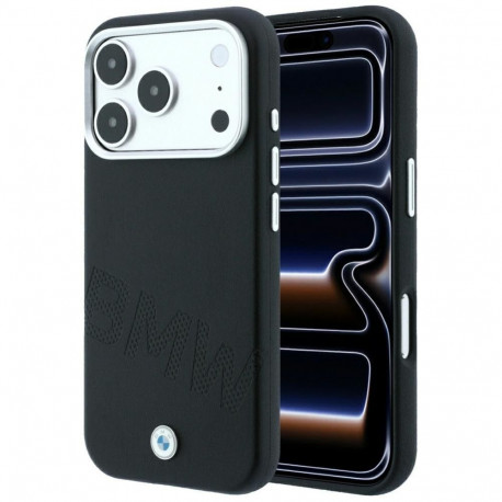 BMW BMW Sign Inclined Deboss Letters MagSafe Case for iPhone 17 Pro / 18 Pro - Black
