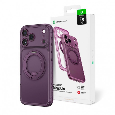 AmazingThing AmazingThing Titan Pro Spin Lens Case for iPhone 18 Pro with Rotating Ring and Lanyard 