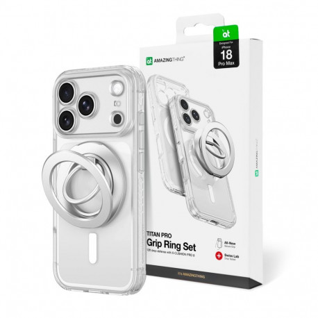 AmazingThing AmazingThing Titan Pro Lens Ring Set Case for iPhone 18 Pro Max with Camera Cover and M