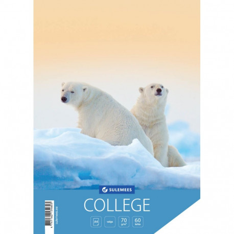 Kaustik A4 60l College valge spiraalköide küljel