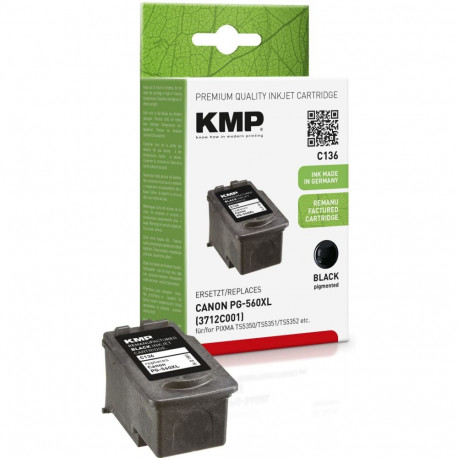 "KMP Patrone Canon PG-560XL/PG560XL black 400 S. C136 refille remanufactured"