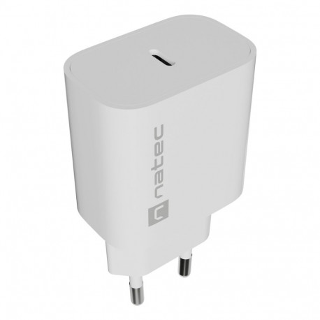 NATEC universaalne mobiilseadme laadija NUC-2394 AC-kiirlaadimisega siseruumides kasutamiseks, valge