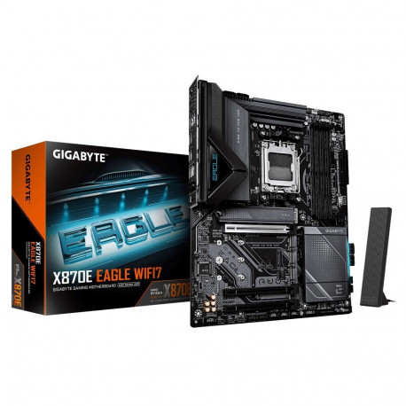GIGABYTE emaplaat X870E EAGLE WIFI7 AMD X870E Socket AM5 ATX RAM DDR5-SDRAM 4x pesa Wi-Fi jah Blueto